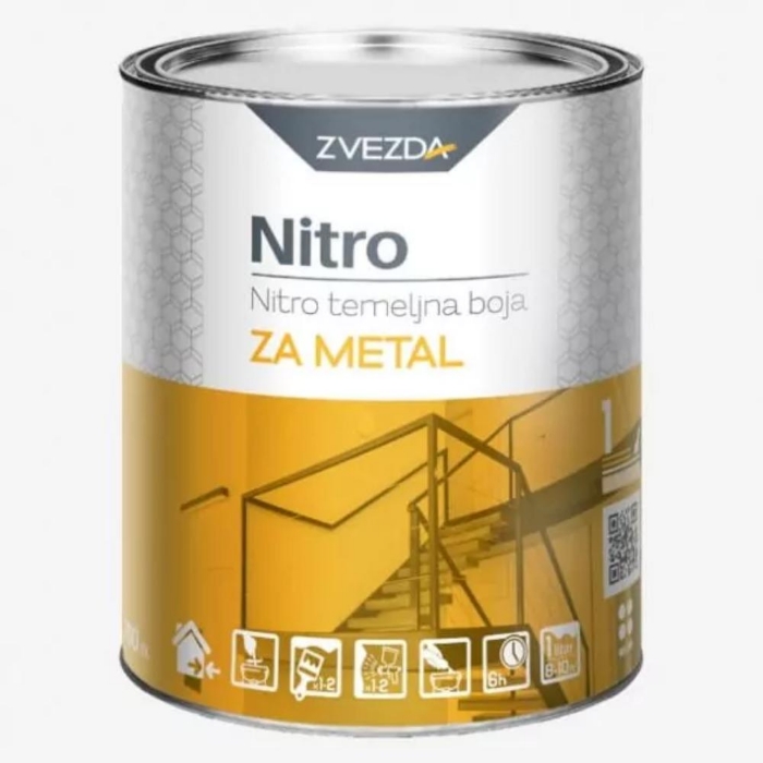 Fotografija ZVEZDA HELIOS NITRO BOJA OSNO.ZA METAL SIVA 0.75/1