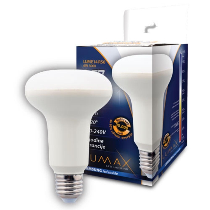 Fotografija LUMAX LED SIJALICA E14 R50-6W 3000K