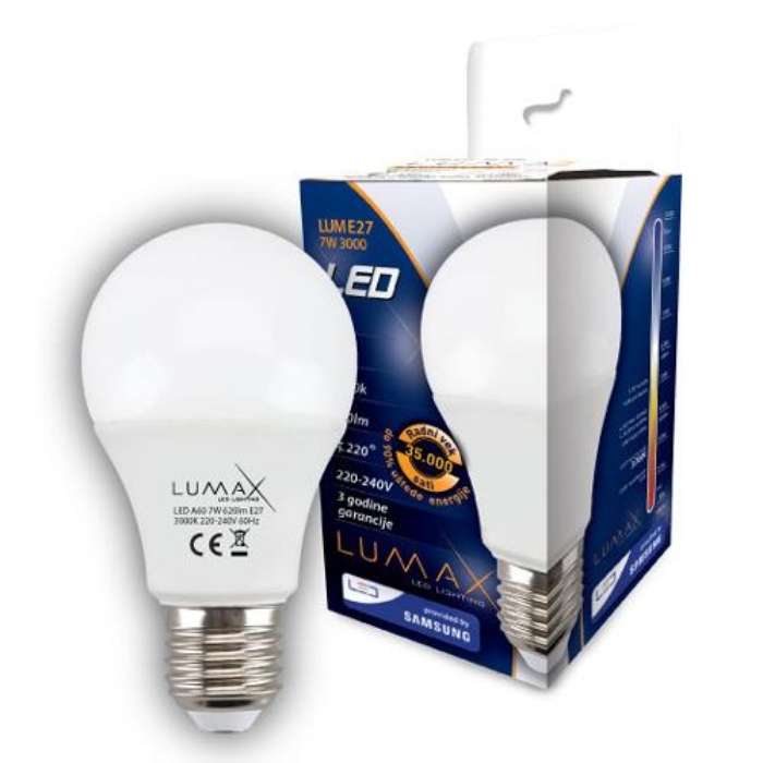 Fotografija LUMAX LED SIJALICA E27-07W 3000K