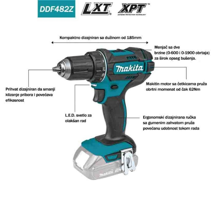 Fotografija MAKITA AKU BUSILICA DDF482Z