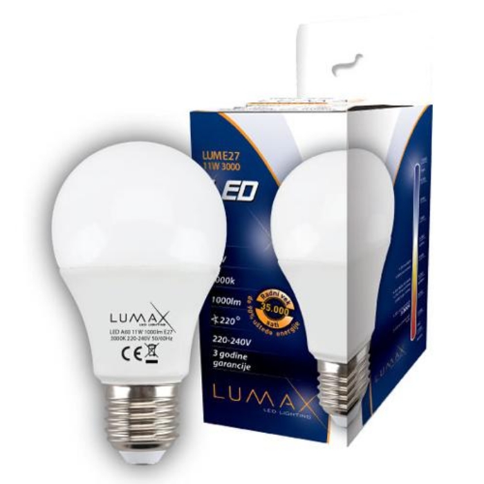 Fotografija LUMAX LED SIJALICA E27-11W 3000K