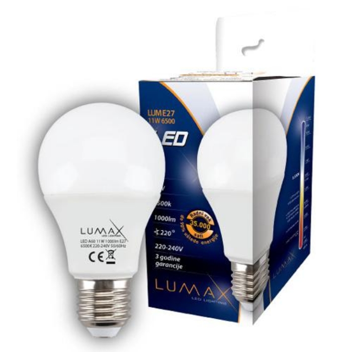 Fotografija LUMAX LED SIJALICA E27-11W 6500K