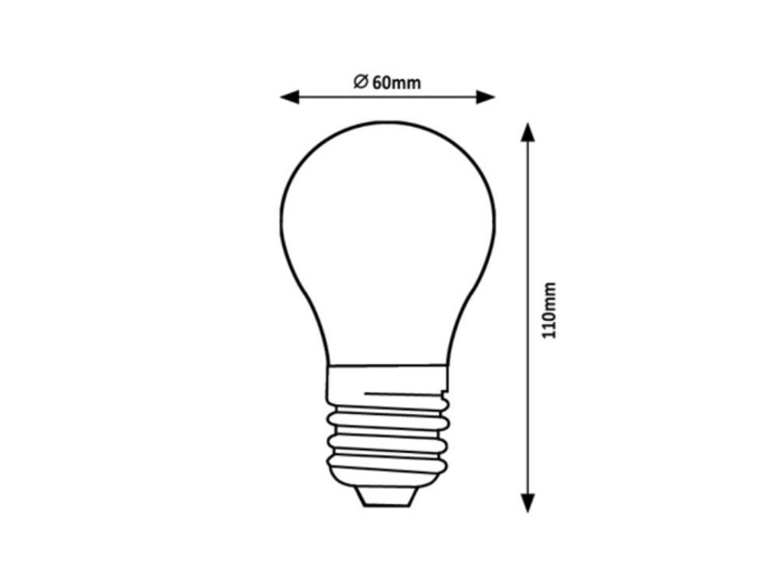 Fotografija RABALUX SIJALICA FILAMENT E27 A60 4W 840LM 3000K