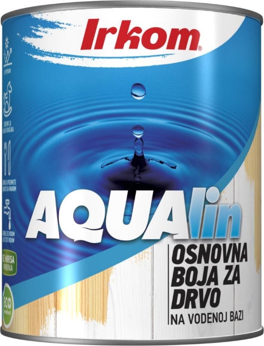 Fotografija IRKOM AQUALIN OSNOVNA BOJA ZA DRVO BELA 700ML