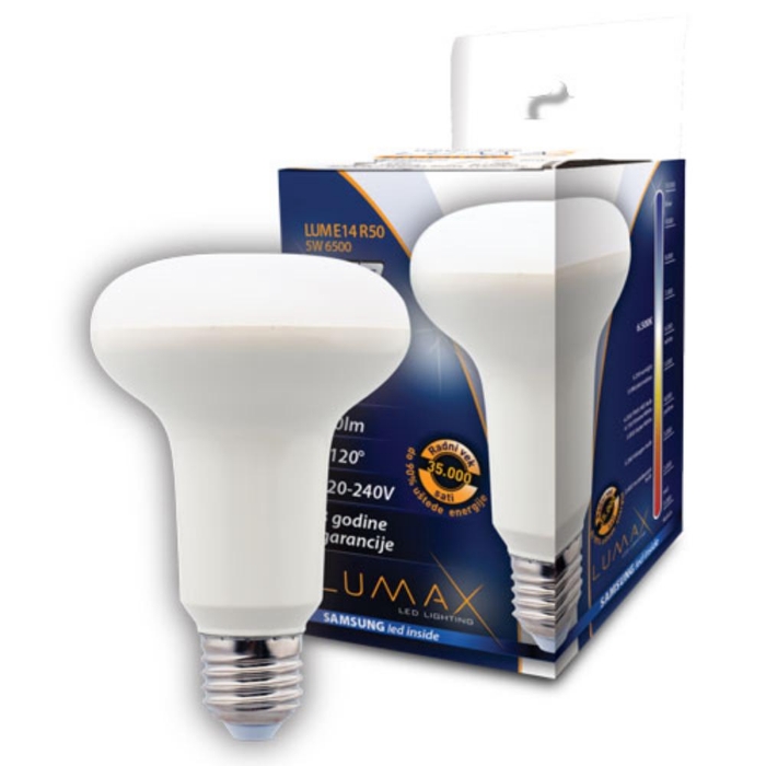 Fotografija LUMAX LED SIJALICA E14 R50-6W 6500K